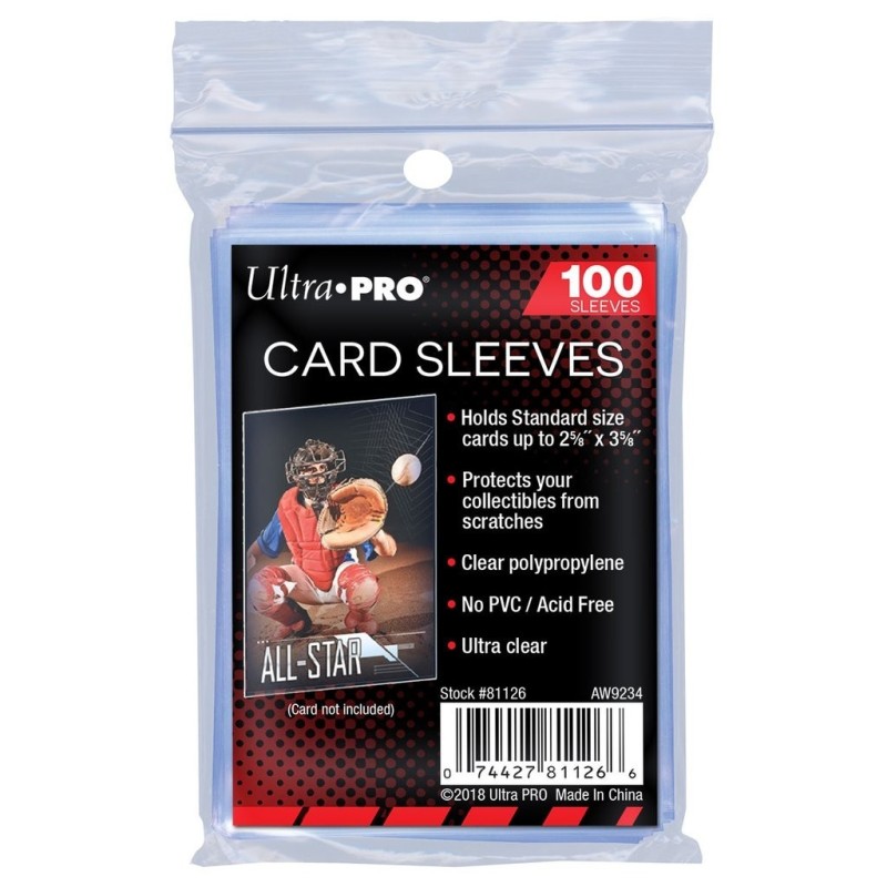 100 SLEEVES ULTRA PRO STANDARD SOFT TRANSPARENT