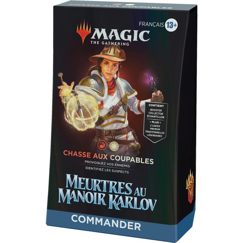 Deck Commander Magic: The Gathering - Meurtres Au Manoir Karlov (100 Cartes, Booster Échantillon, Version FR)