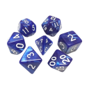 LOT DE 7 DES BLEU NACRE